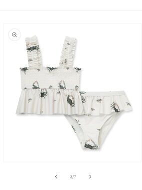 🆕 Coastal Crab Ruffle Two Piece Swimsuit